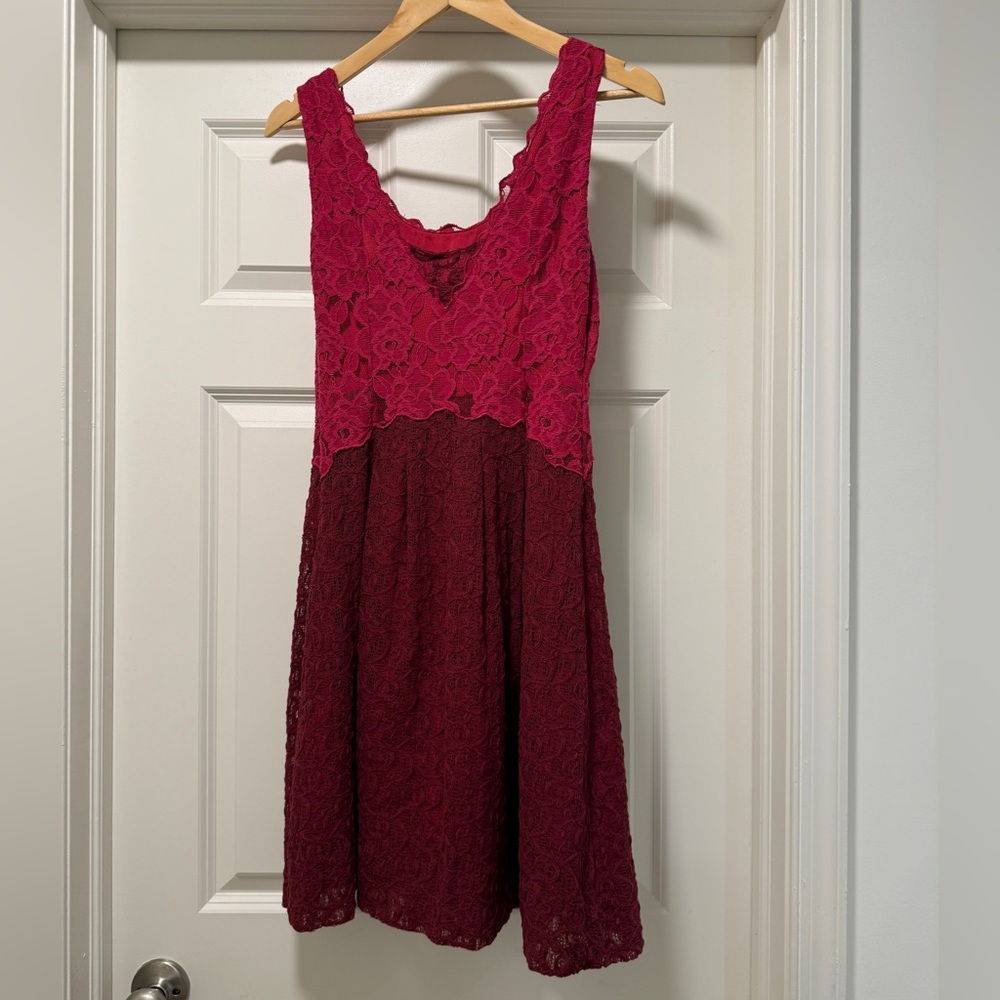 Anthropologie Moulinette Soeurs Carmindy lace dress in two-tone size 0 romantic